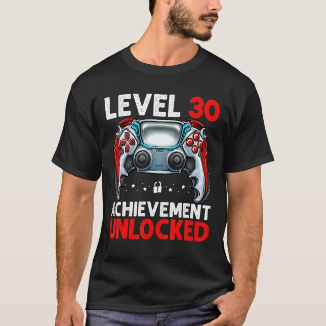 T-shirt Niveau 30 déverrouillé stupéfiant depuis 1991 30e  (Devant)