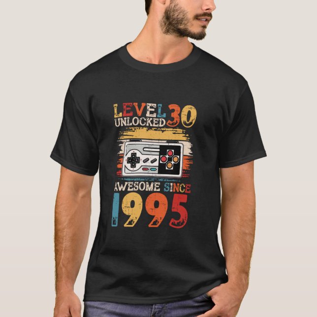 T-shirt Niveau 30 déverrouillé stupéfiant depuis 1995 30e  (Devant)