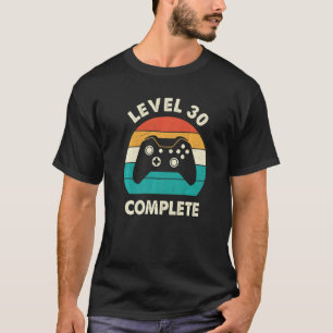 T-shirt Niveau 30 Gamer vidéo complet 30e Mariage Aniver