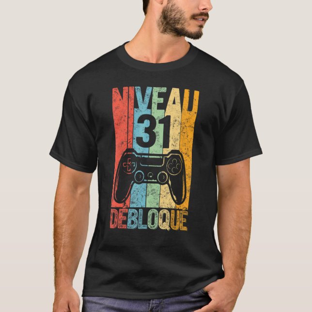 T-shirt Niveau 31 Humour 31e Anniversaire 1990 31 Ans Joue (Devant)