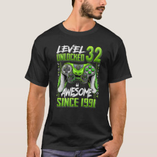 T-shirt Niveau 32 Déverrouillé stupéfiant depuis 1991 32e