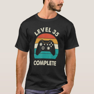 T-shirt Niveau 35 Fin de 35 Anniversaire Mariage De 35 Ans