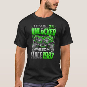 T-shirt Niveau 36 débloqué Incroyable depuis 1987 36e anni