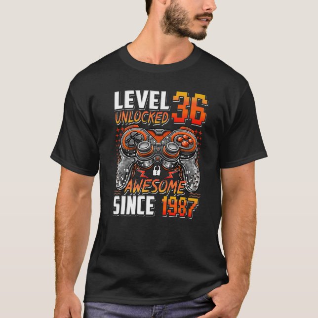 T-shirt Niveau 36 Déverrouillé stupéfiant depuis 1987 36e  (Devant)