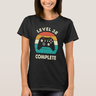 T-shirt Niveau 38 Gamer vidéo complet 38e Mariage Aniver