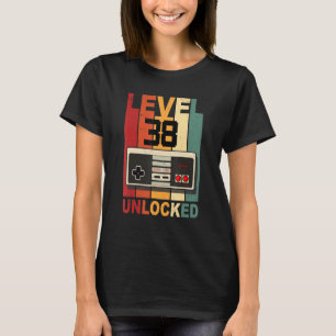 T-shirt Niveau 38 Jeu vidéo déverrouillé 38e anniversaire
