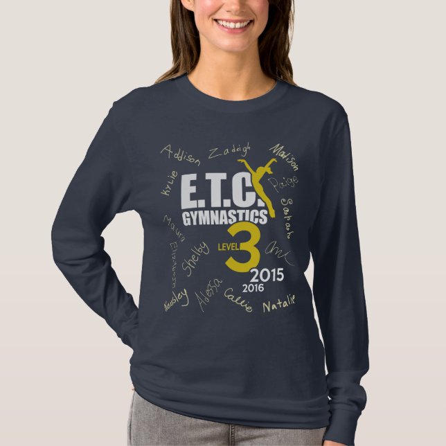 T-shirt Niveau 3 etc. - conception de signature d'équipe (Devant)