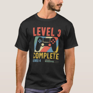 T-shirt Niveau 3 Gamer Complet Funny 3 ans Mariage Anniv