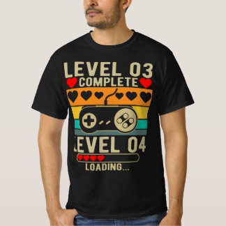 T-shirt Niveau 3 Terminé 3ème Mariage Jeu d'anniversaire