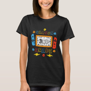 T-shirt Niveau 3e année débloqué Jeu sur le contrôle de 3e