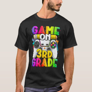 T-shirt Niveau 3e année Débloqué Jeu sur le retour en 3e a