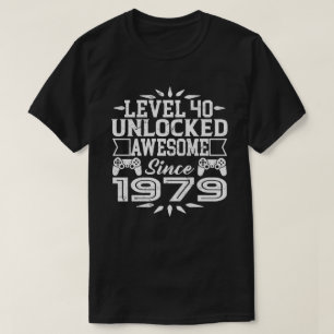 T-shirt Niveau 40 déverrouillé stupéfiant depuis 1979 40e 