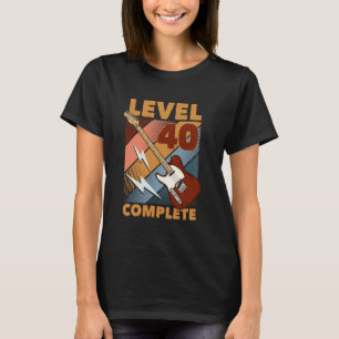 T-shirt Niveau 40 pour 40 ans Complete guitare électrique 