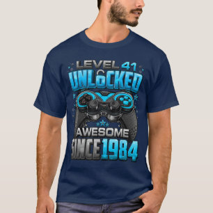 T-shirt Niveau 41 débloqué Incroyable depuis 1984 41e anni