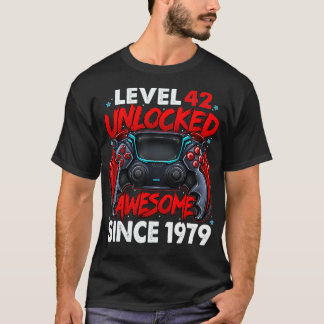 T-shirt Niveau 42 Déverrouillé stupéfiant depuis 1979 42e 