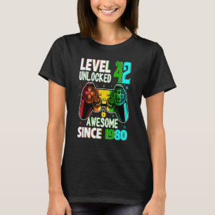 T-shirt Niveau 42 Déverrouillé stupéfiant depuis 1980 42e