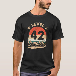 T-shirt Niveau 42 Rétro complet 42e Anniversaire du Mariag