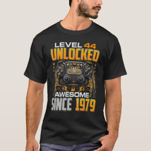 T-shirt Niveau 44 Déverrouillé stupéfiant depuis 1979 44e