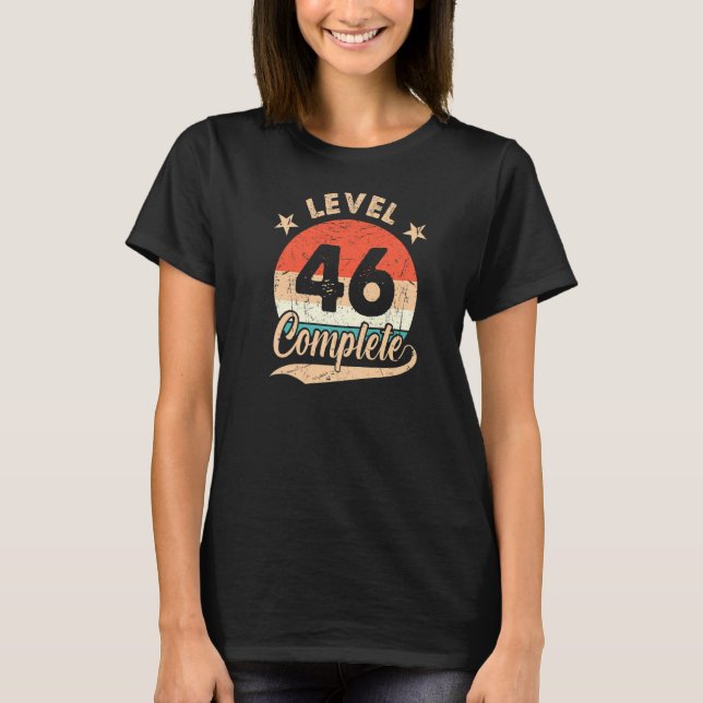 T-shirt Niveau 46 Complet Rétro 46e anniversaire Mariage F (Devant)
