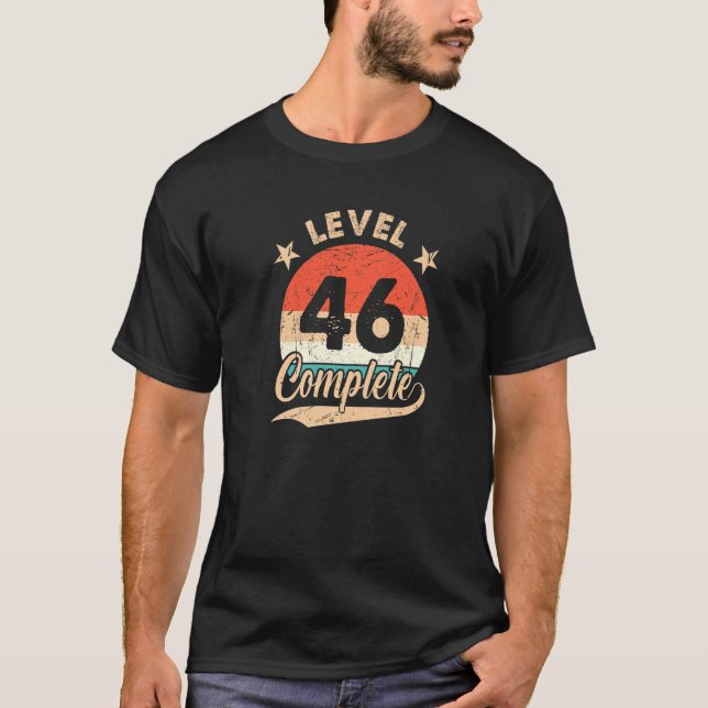 T-shirt Niveau 46 Complet Rétro 46e anniversaire Mariage F (Devant)