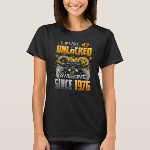 T-shirt Niveau 47 Déverrouillé stupéfiant depuis 1976 47e