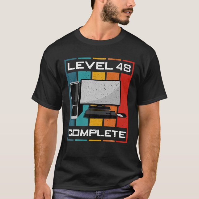 T-shirt Niveau 48 Complet I 48E Anniversaire Jeu Informati (Devant)