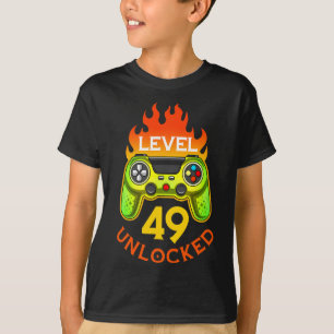 T-shirt Niveau 49 Débloqué Joueur De Jeux Vidéo Né En 1972