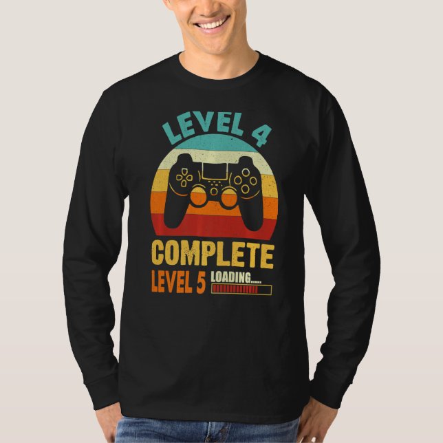 T-shirt Niveau 4 Complet 4 Anniversaire Funny 4e Mariage A (Devant)