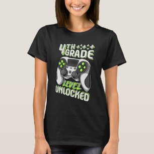 T-shirt Niveau 4e année Débloqué Jeu sur le retour à l'éco