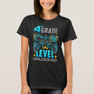 T-shirt Niveau 4e année débloqué Retour à l'école 4e anné