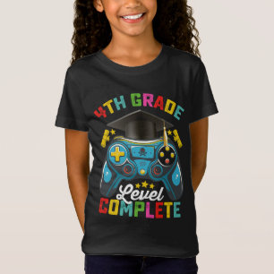 T-Shirt Niveau 4e année Diplômé Complet Jeux Joueur