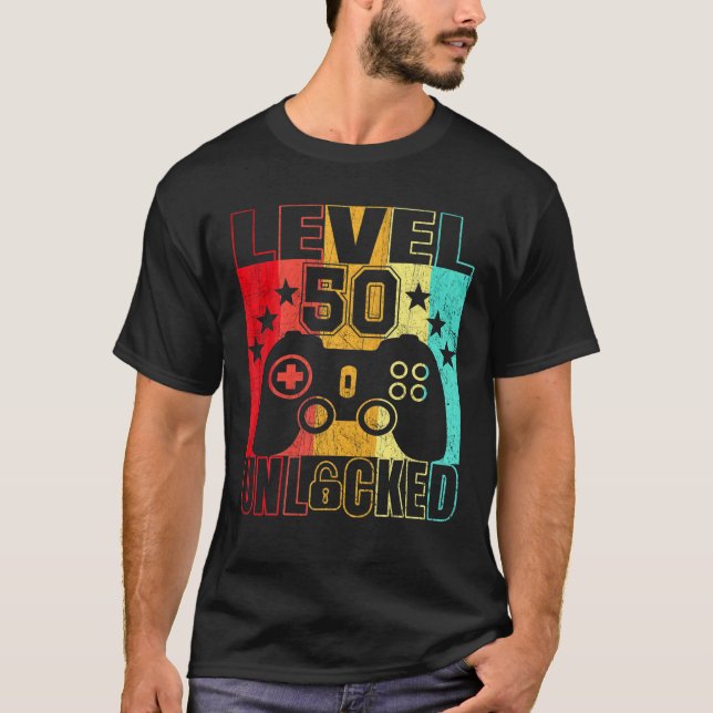 T-shirt Niveau 50 50ans Anniversaires 50e (Devant)