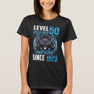 T-shirt Niveau 50 déverrouillé stupéfiant depuis 1973 50e 