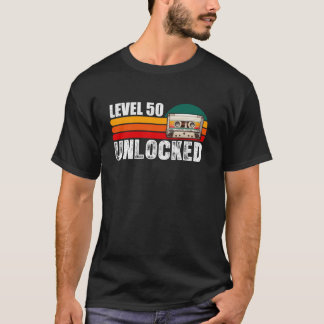 T-shirt Niveau 50 Jeux vidéo déverrouillés 50e anniversair