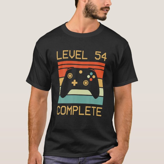 T-shirt Niveau 54 Gamer Vidéo Complet - 54E Mariage Anive (Devant)