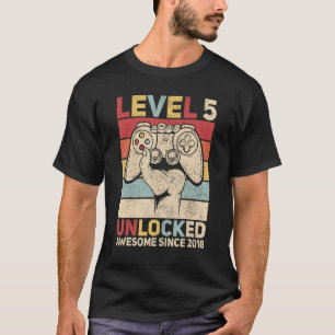 T-shirt Niveau 5 Déverrouillé Awesome depuis 2018 5 Ans 5t