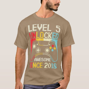 T-shirt Niveau 5 Jeu vidéo déverrouillé 5e anniversaire Ga