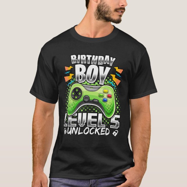 T-shirt Niveau 5 Jeu Vidéo Déverrouillé 5E Joueur Annivers (Devant)