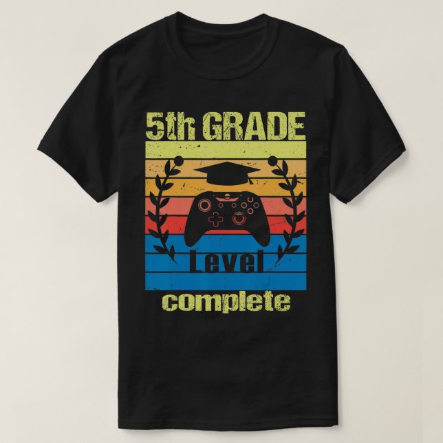 T-shirt Niveau 5e année complète Funny Graduation Vidéo Ga (Design devant)
