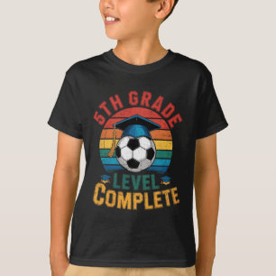 T-shirt Niveau 5e année Garçon Fille de football Dernier j