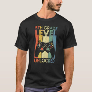 T-shirt Niveau 5e année vintage débloqué Retour à l'école 
