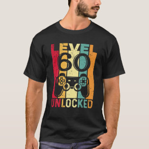 T-shirt Niveau 60 Déverrouillé Awesome 1963 jeu vidéo 60e