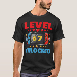 T-shirt Niveau 67 Débloqué Gamer 67 Si Seven 6 7 67 Jeunes