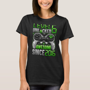 T-shirt Niveau 6 Débloqué Incroyable Depuis Anniversaire 2