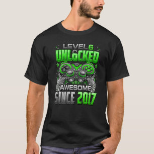 T-shirt Niveau 6 Débloqué Incroyable Depuis Anniversaire 6