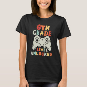 T-shirt Niveau 6e Joueur Débloqué Premier Jour d'École