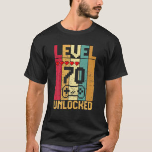T-shirt Niveau 70 Déverrouillé Awesome 1952 Jeu Vidéo 70Th