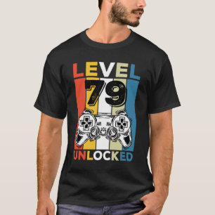 T-shirt Niveau 79 d'anniversaire débloqué 79 Jeux rétro