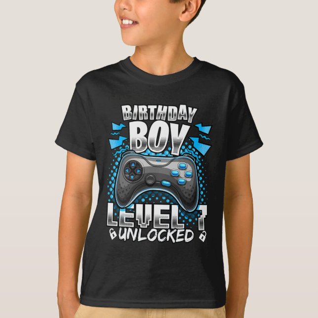 T-shirt Niveau 7 Débloqué Jeu Vidéo 7ème Anniversaire Game (Devant)