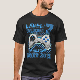 T-shirt Niveau 7 Déverrouillé Awesome 2015 jeu vidéo 7e na
